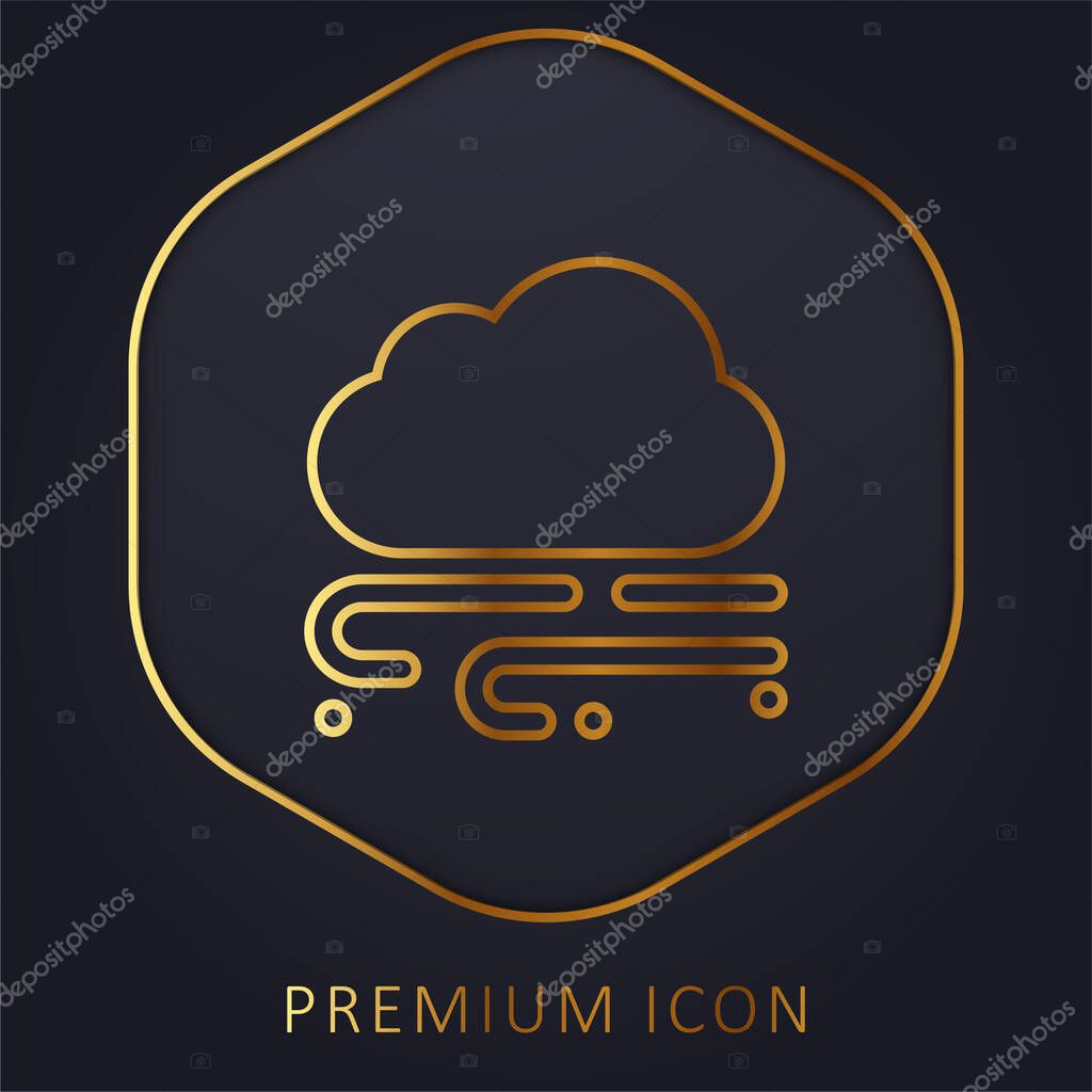 Blizzard golden line premium logo or icon