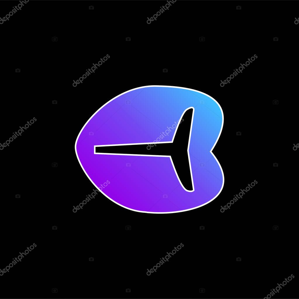 Beef Steak blue gradient vector icon