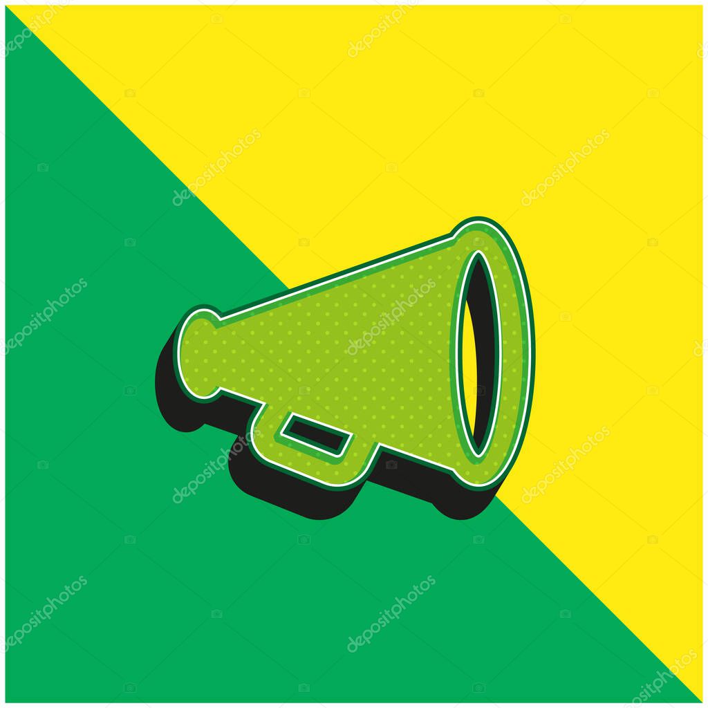 Advertising Green and yellow modern 3d vector icon logo