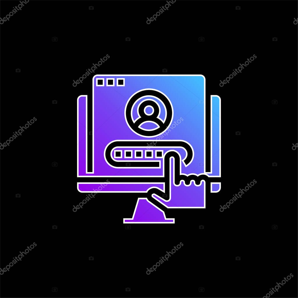 Account blue gradient vector icon