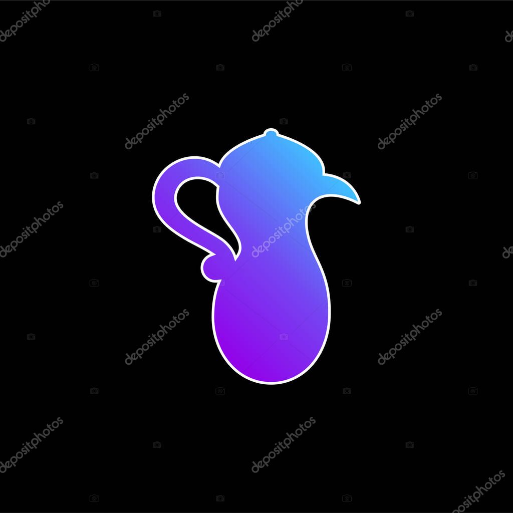 Arabic Teapot blue gradient vector icon