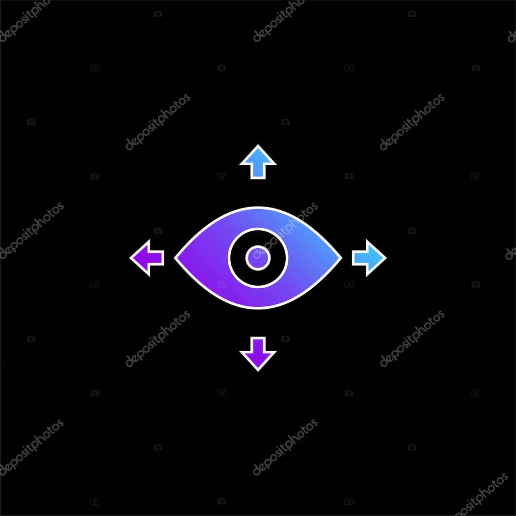360 View blue gradient vector icon