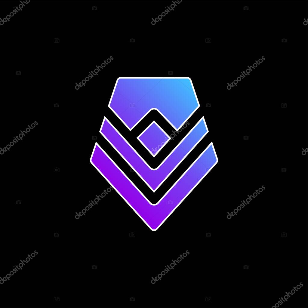 Badge blue gradient vector icon