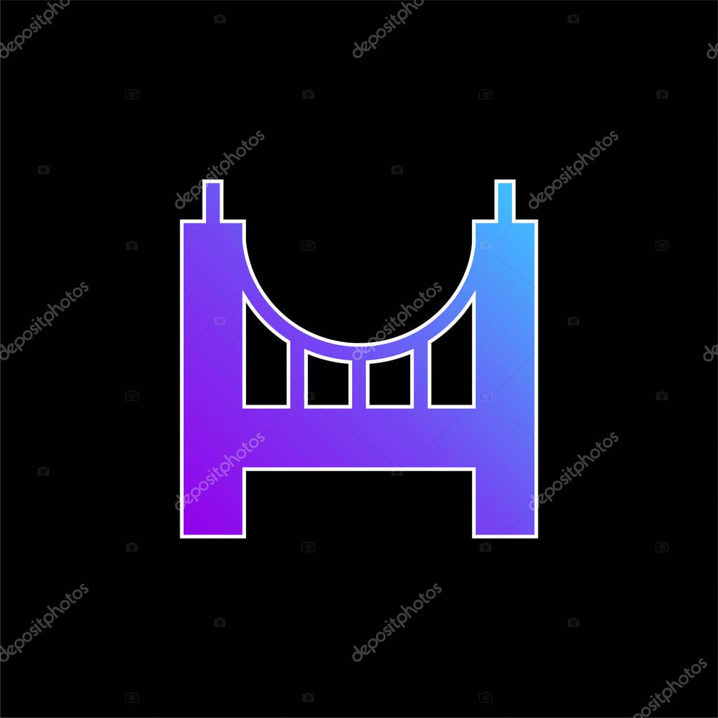 Bridge blue gradient vector icon