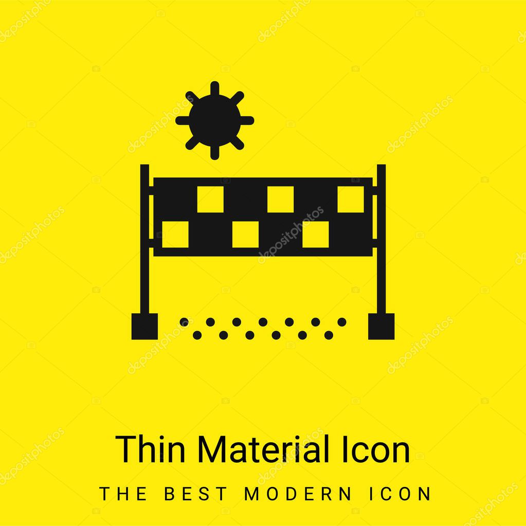 Beach Volleyball minimal bright yellow material icon