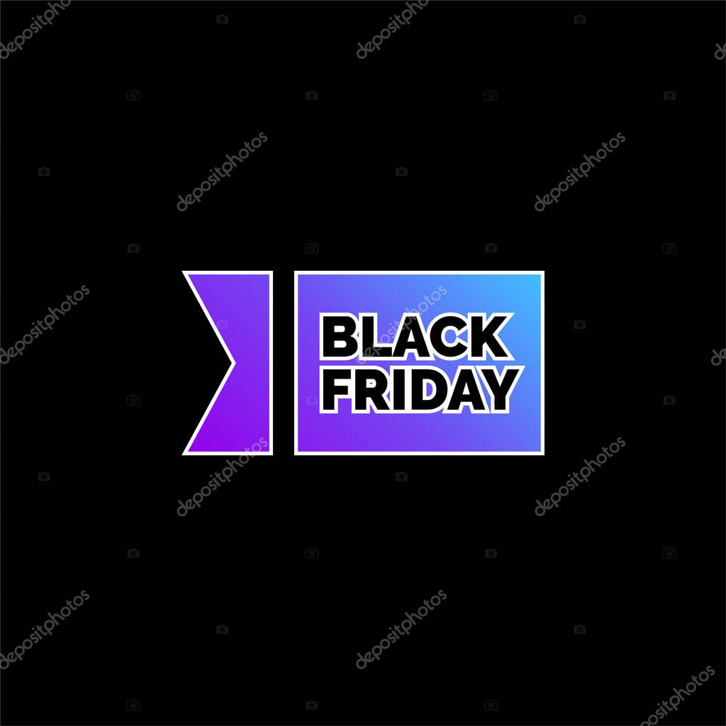 Black Friday blue gradient vector icon