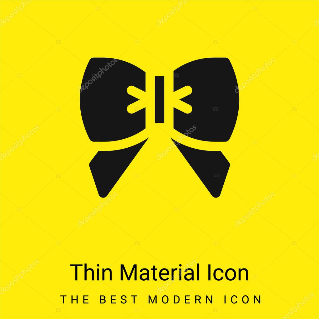 Bow minimal bright yellow material icon