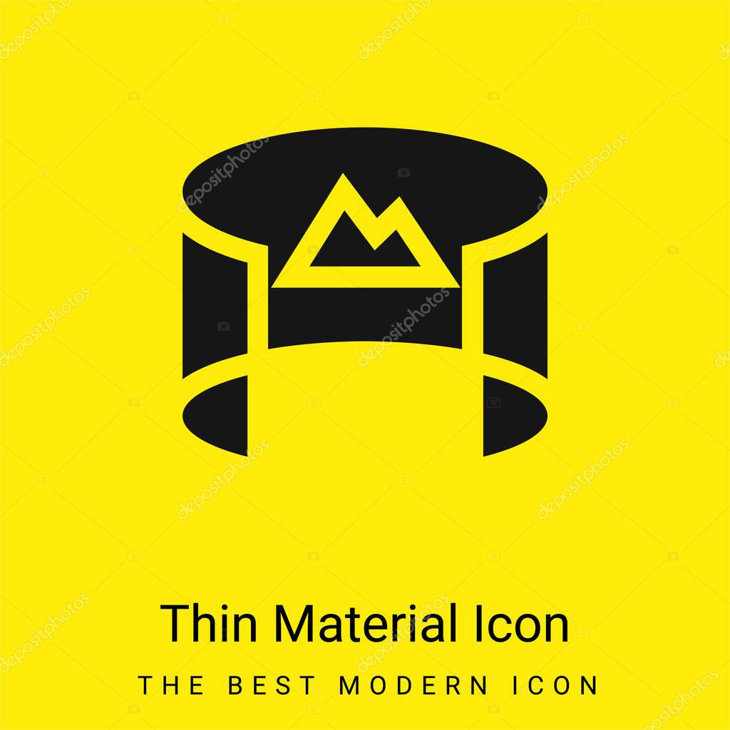 360 View minimal bright yellow material icon