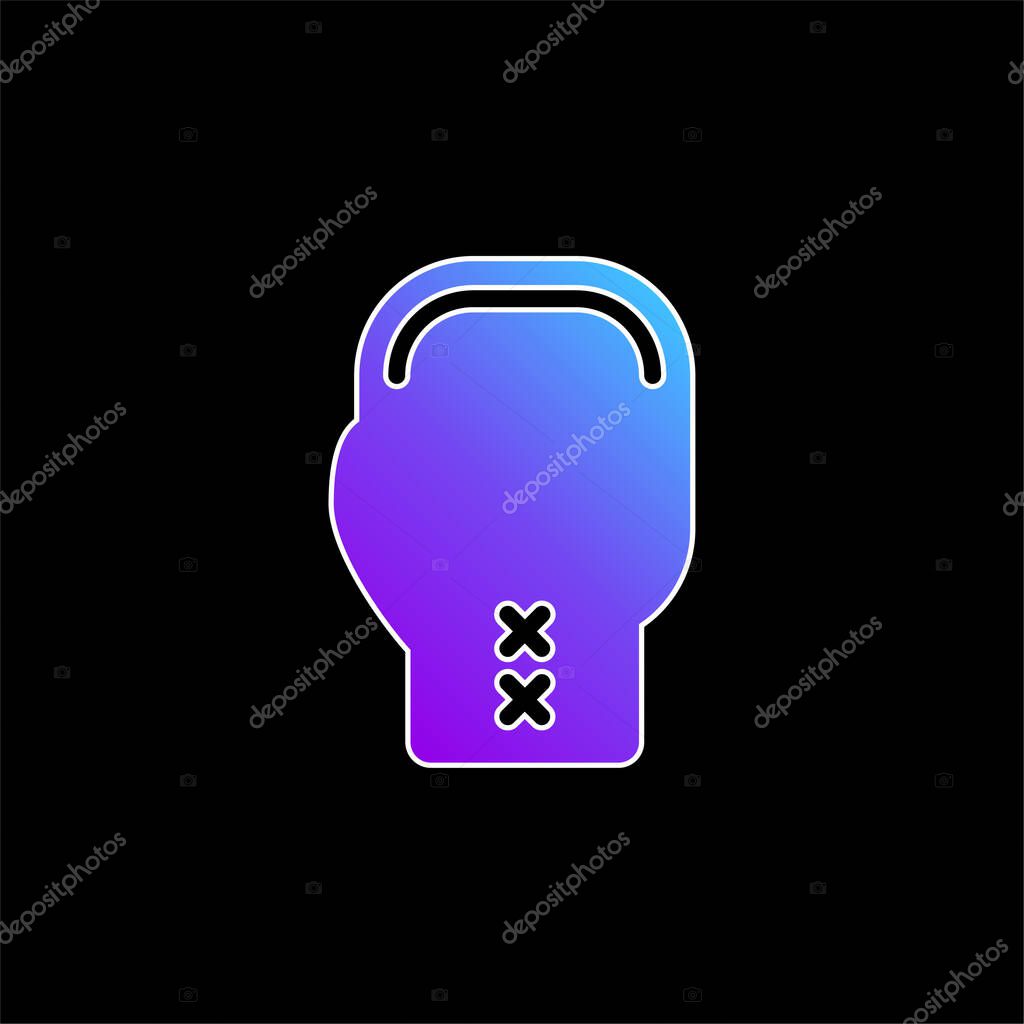 Boxing blue gradient vector icon