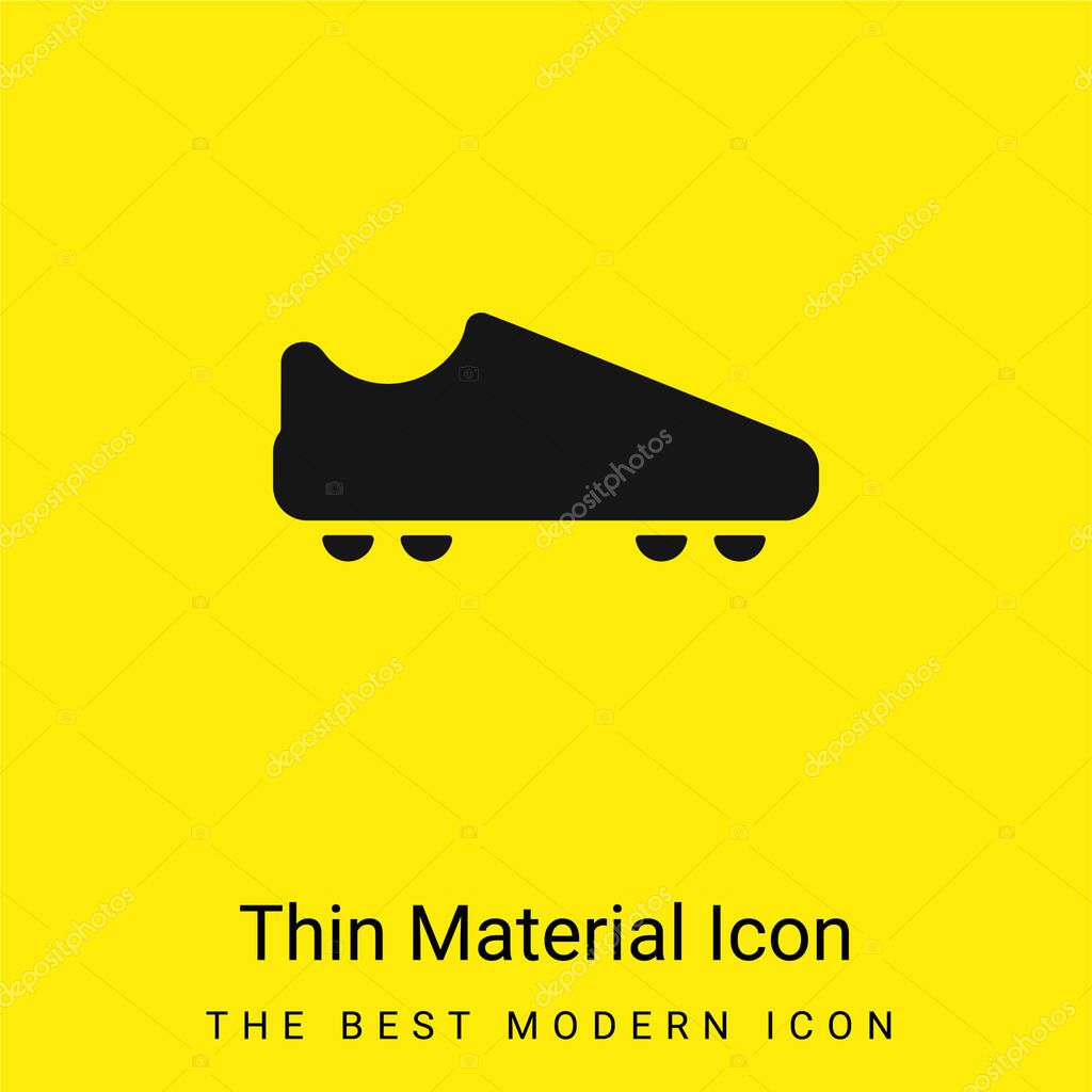 American Football Black Shoe minimal bright yellow material icon