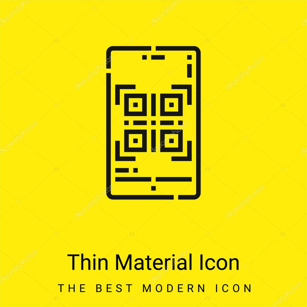 Barcode minimal bright yellow material icon