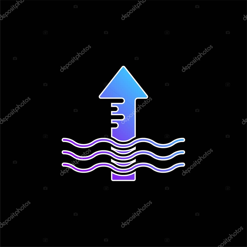 Arrow blue gradient vector icon