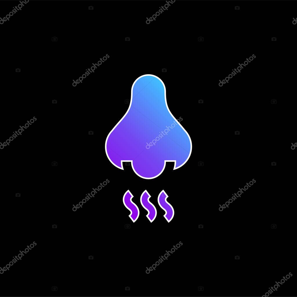 Aroma blue gradient vector icon