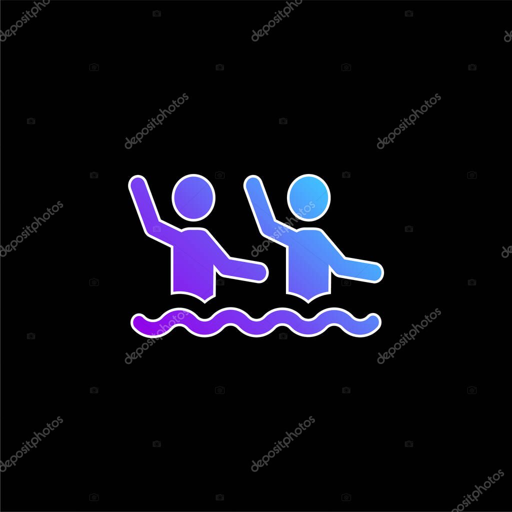 Aqua Gym blue gradient vector icon