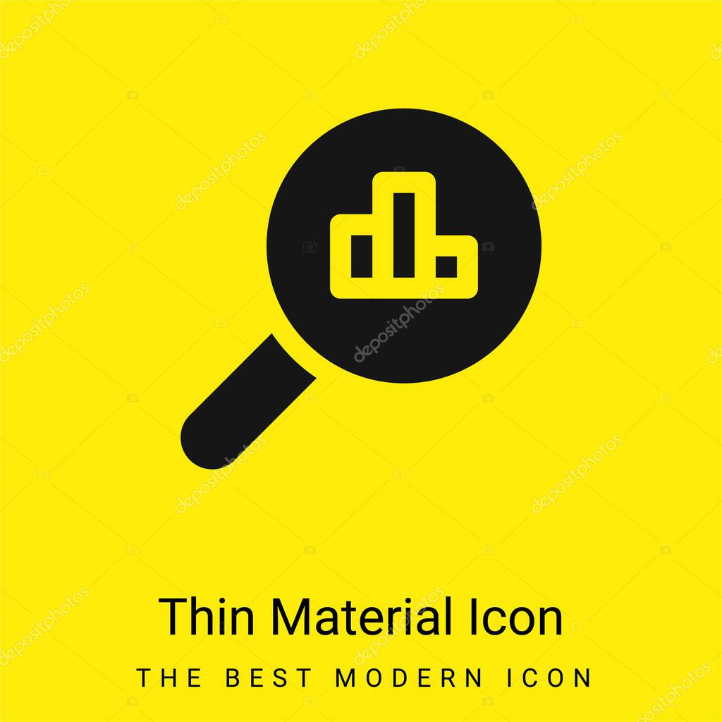 Analysis minimal bright yellow material icon