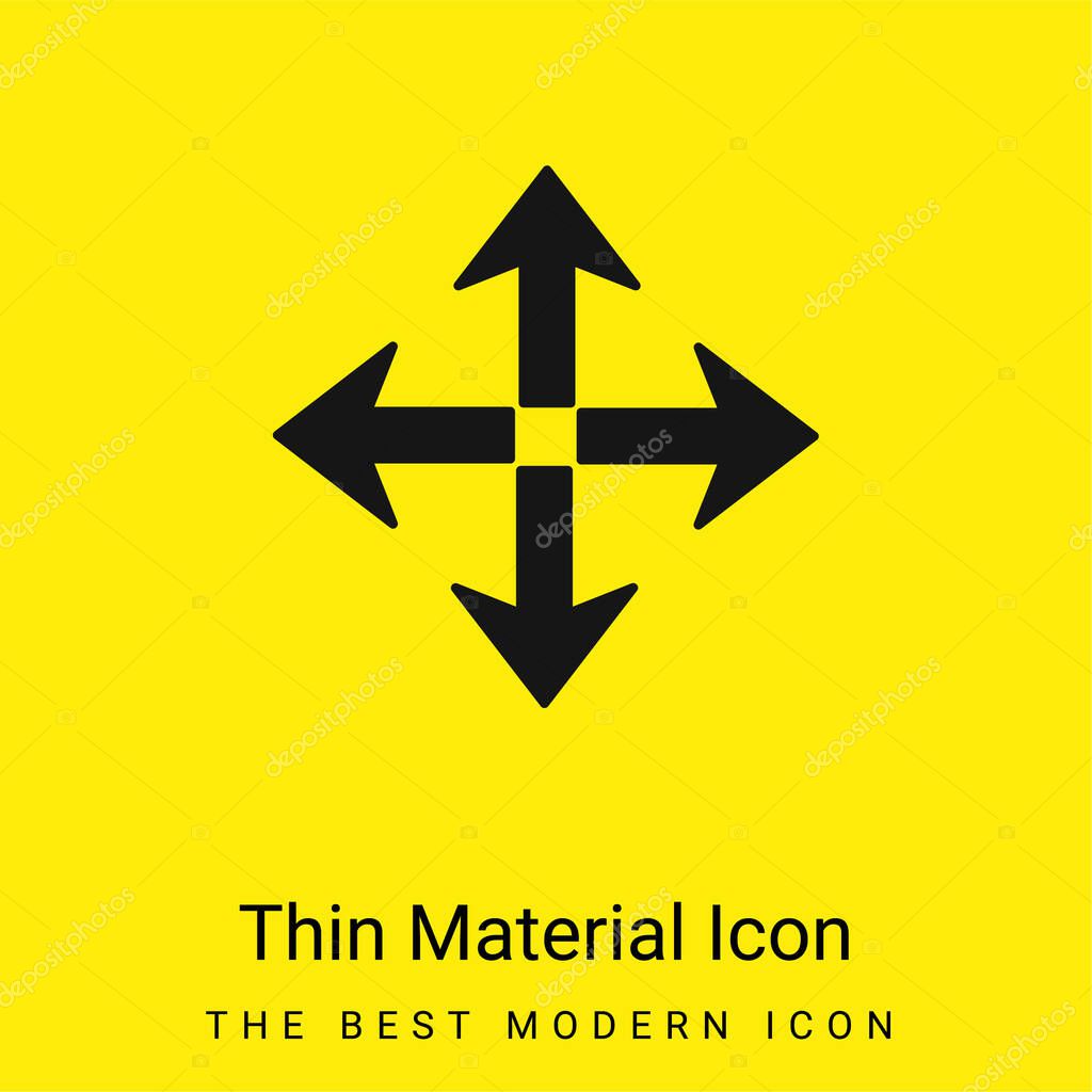 Arrow Spread Symbol minimal bright yellow material icon