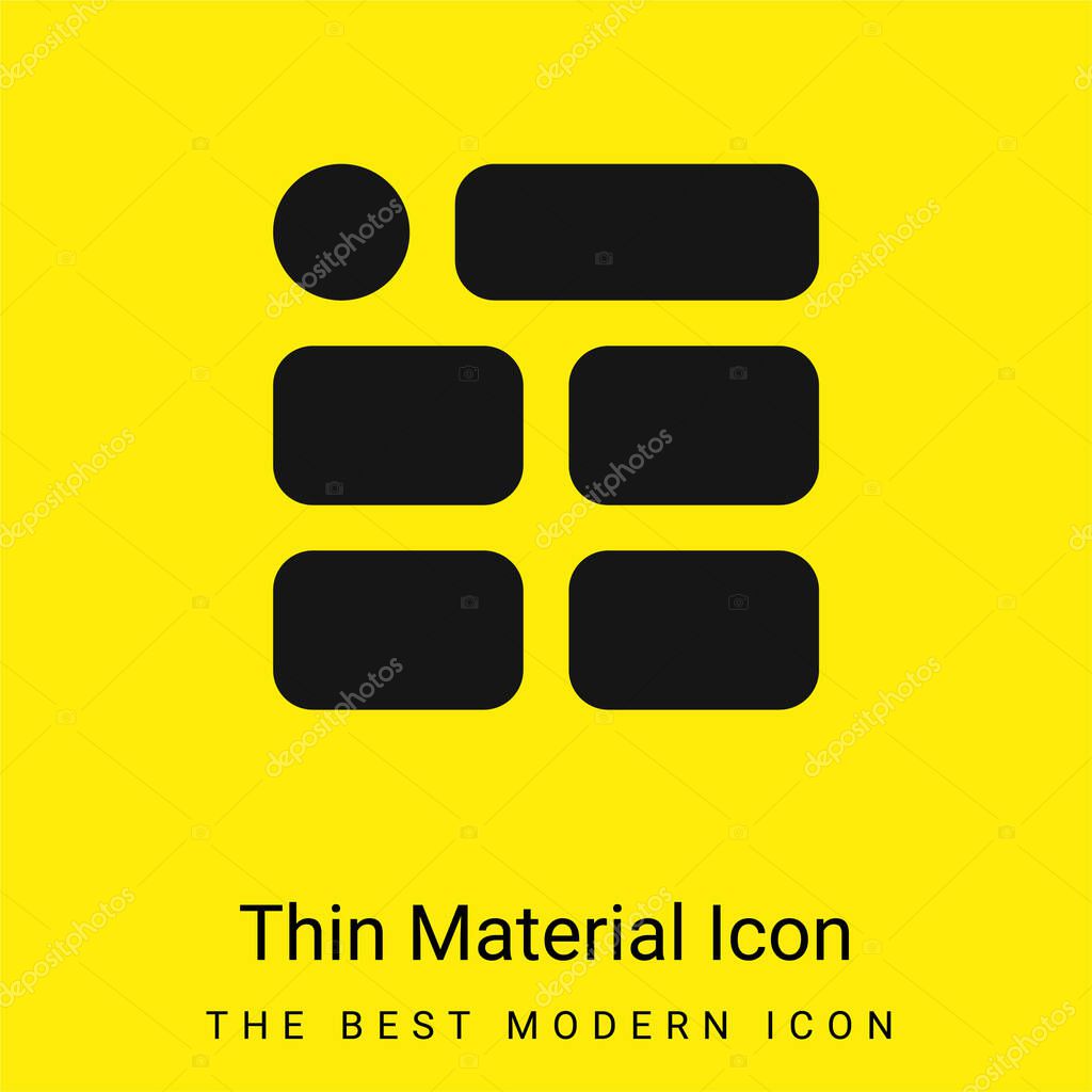 Blocks minimal bright yellow material icon
