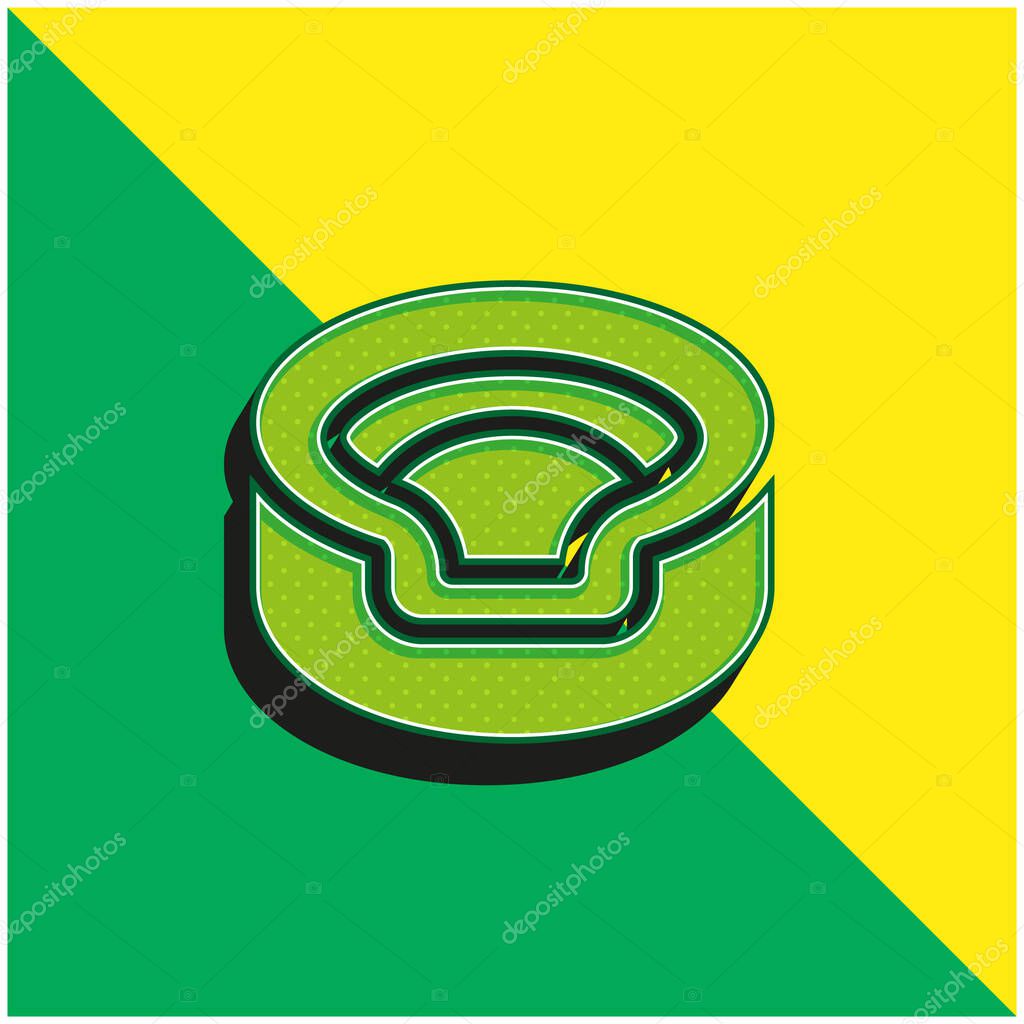 Animal Green and yellow modern 3d vector icon logo