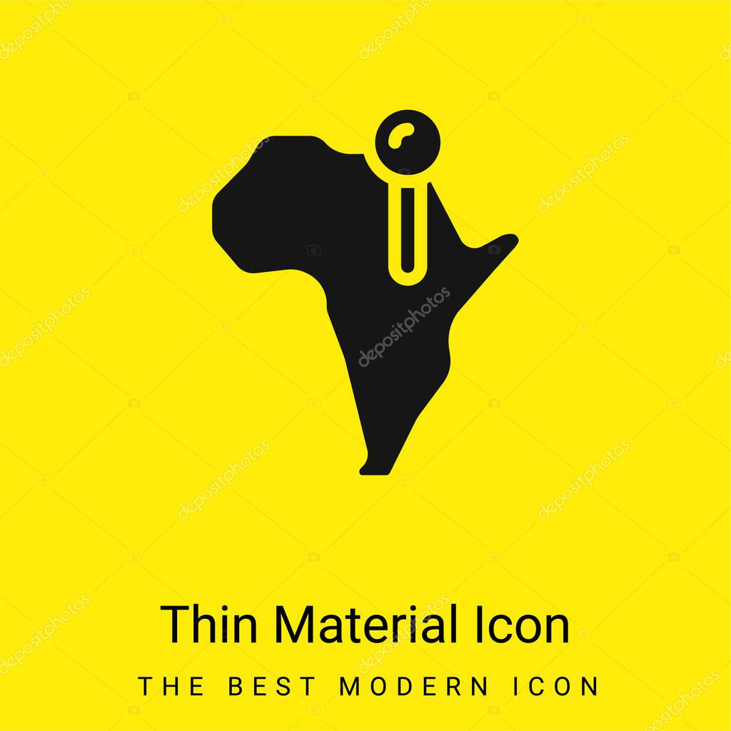 Africa minimal bright yellow material icon