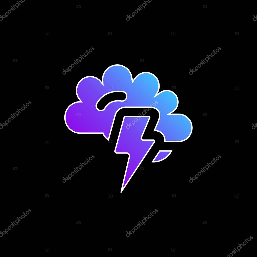 Brainstorming blue gradient vector icon