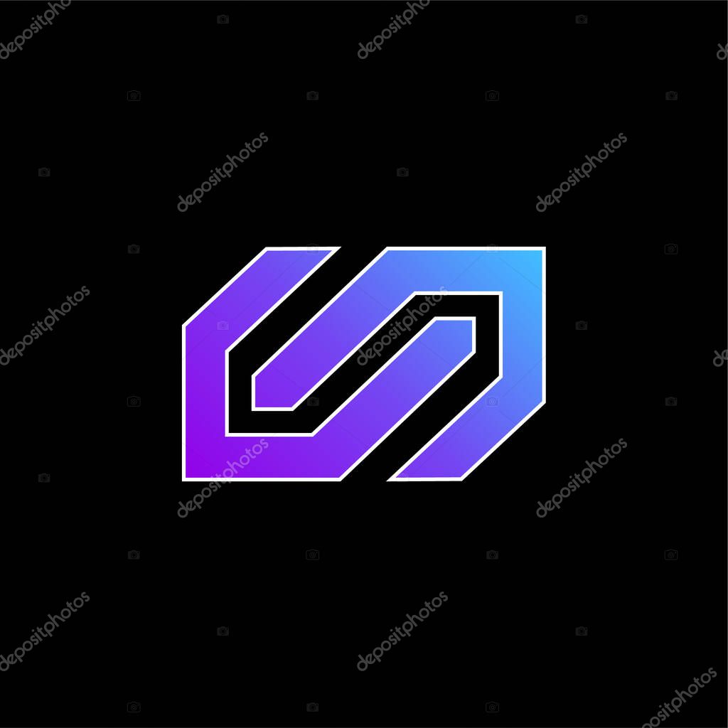 Barcelona Metro Logo blue gradient vector icon