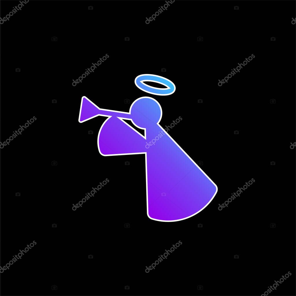 Angel blue gradient vector icon