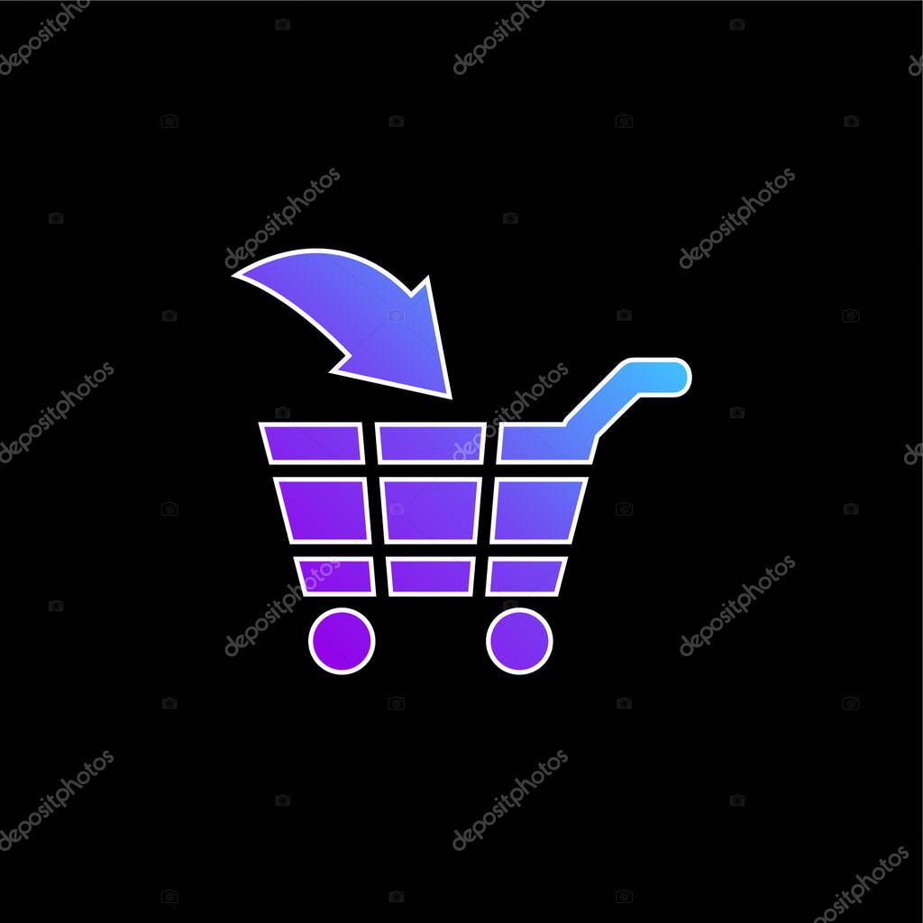 Add To Cart Commercial Symbol blue gradient vector icon