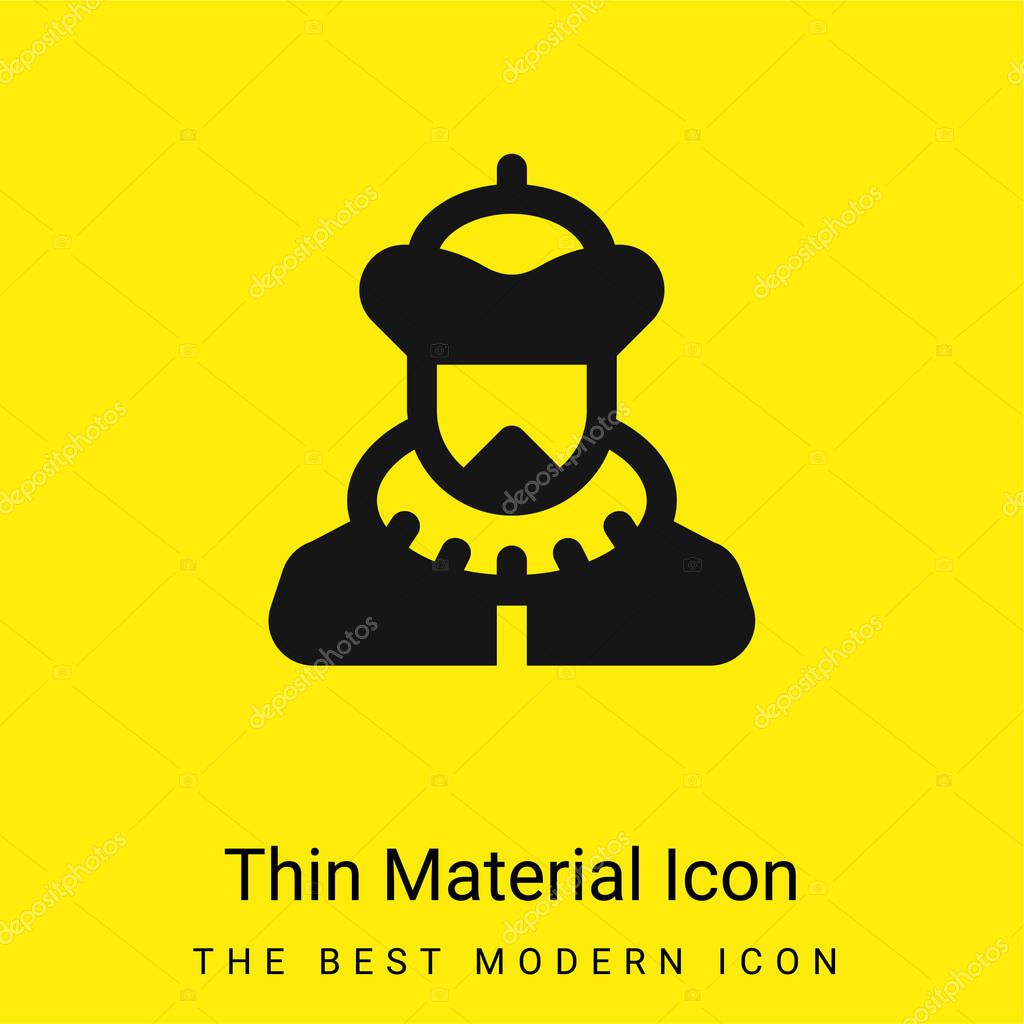 Baron minimal bright yellow material icon