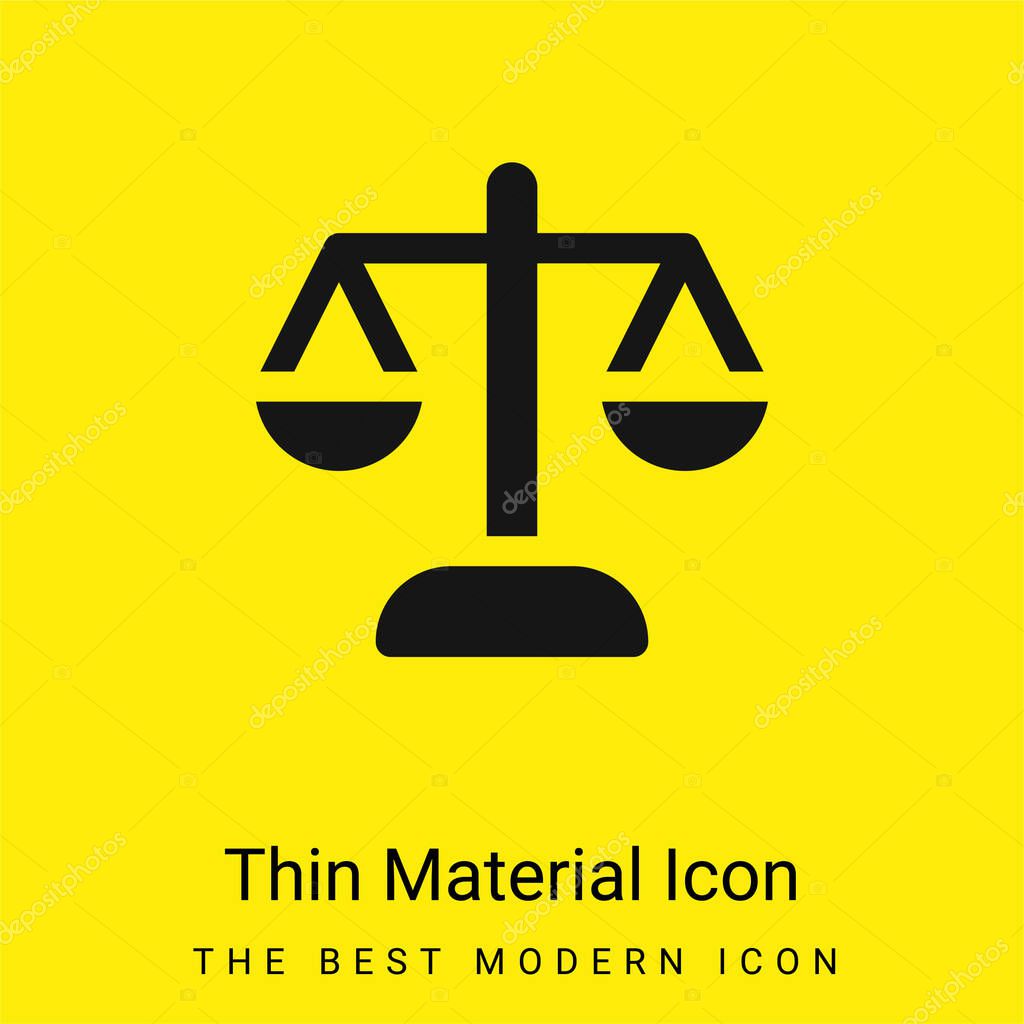 Balance minimal bright yellow material icon
