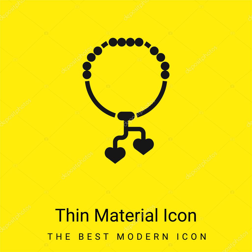 Bracelet minimal bright yellow material icon