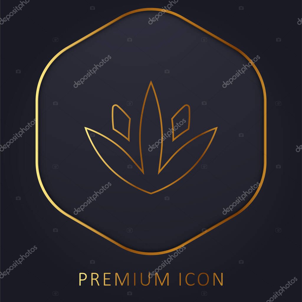 Agave golden line premium logo or icon