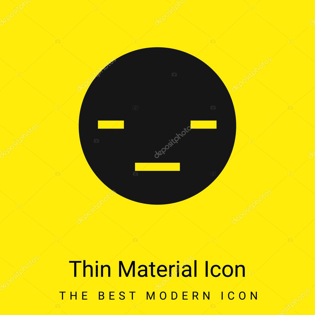 Boring minimal bright yellow material icon