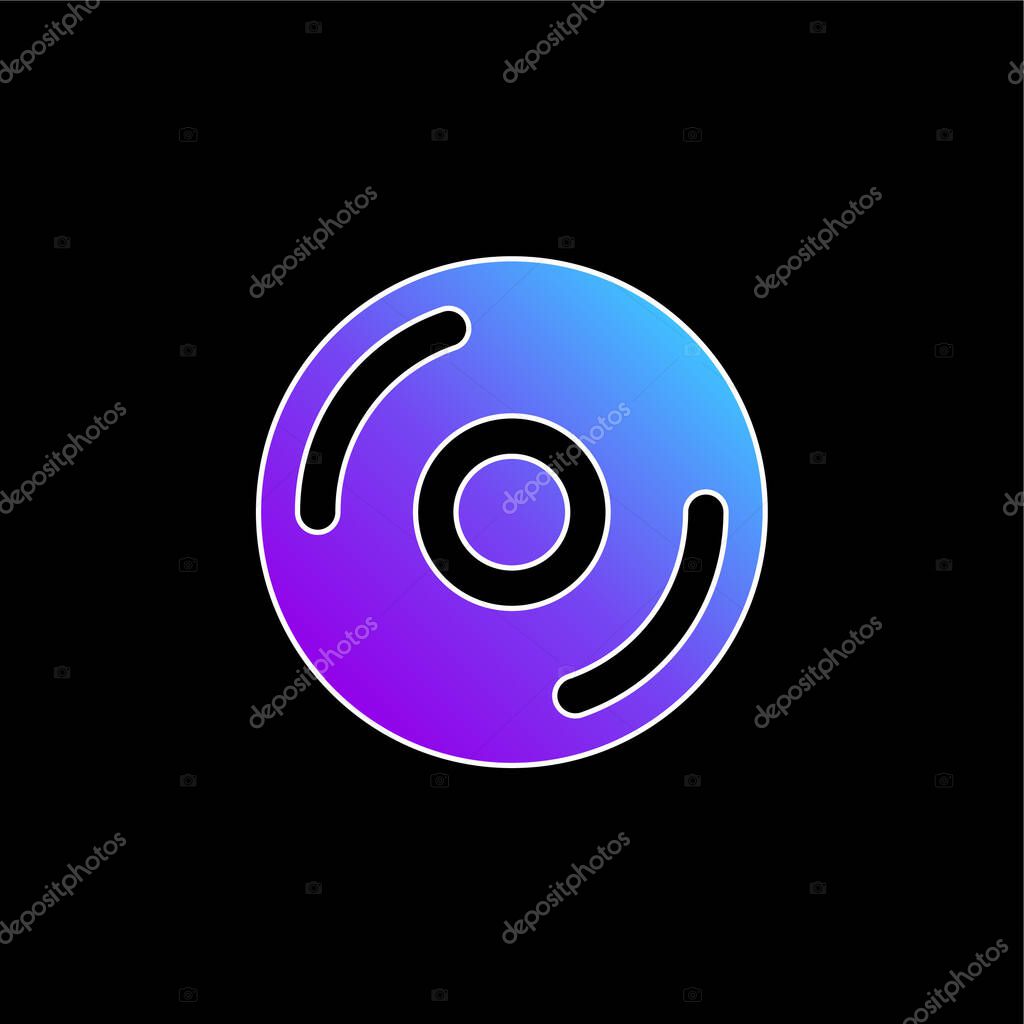 Big CD blue gradient vector icon