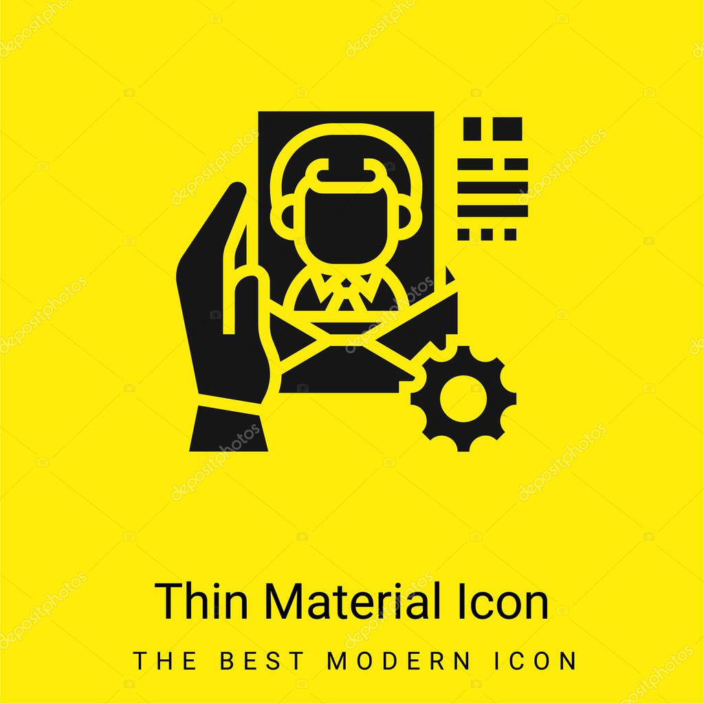 Agency minimal bright yellow material icon