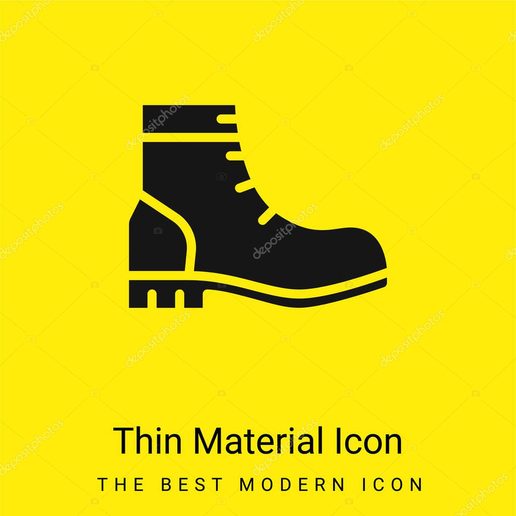 Boots minimal bright yellow material icon
