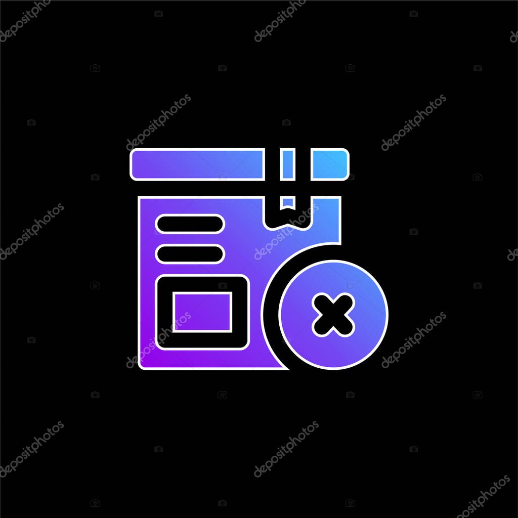 Box blue gradient vector icon