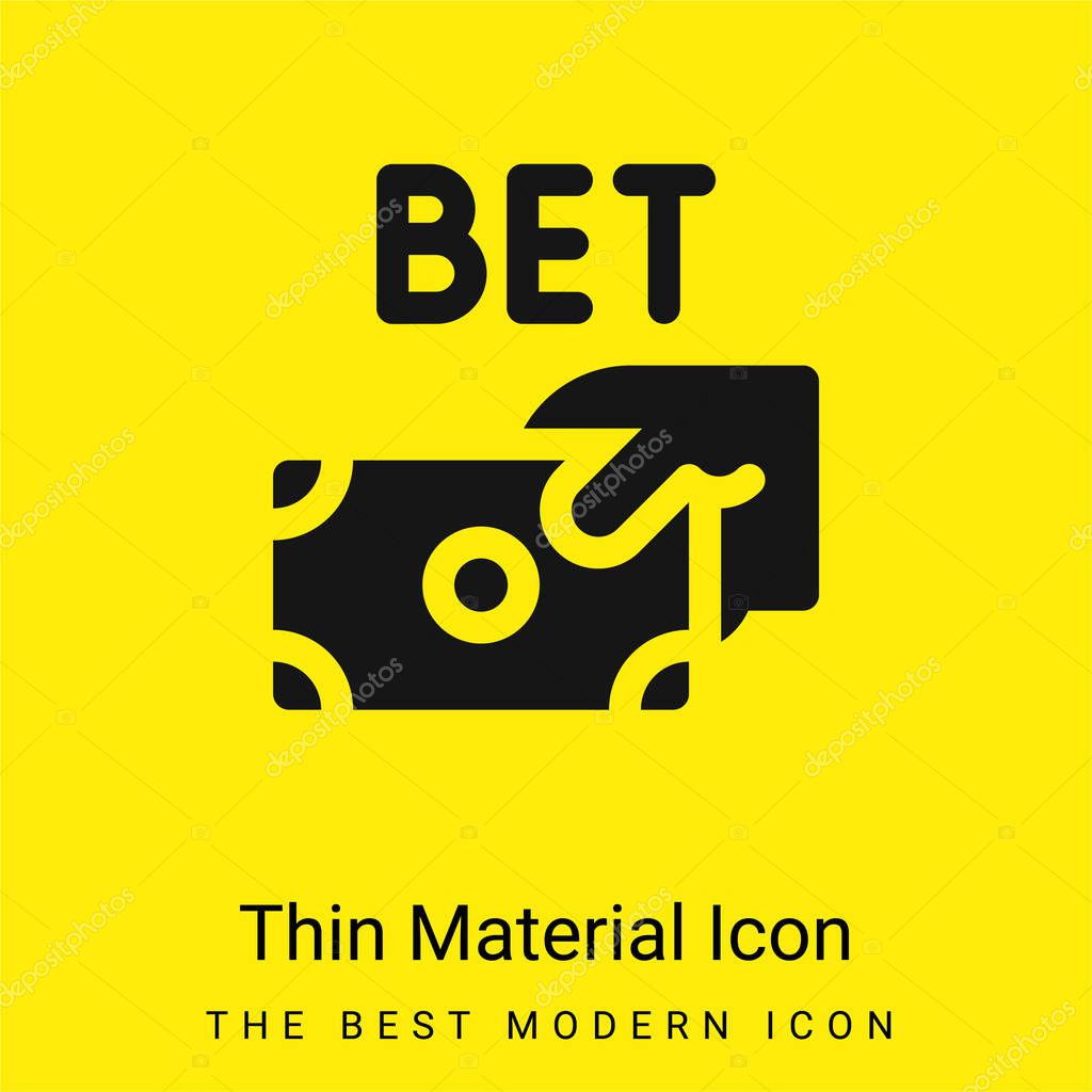Bet minimal bright yellow material icon