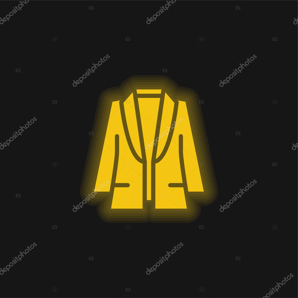 Blazer yellow glowing neon icon
