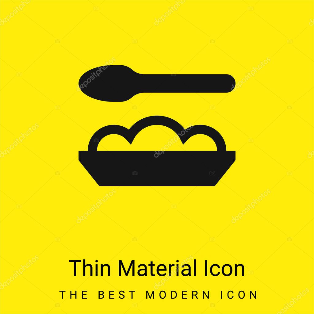 Baby Food minimal bright yellow material icon