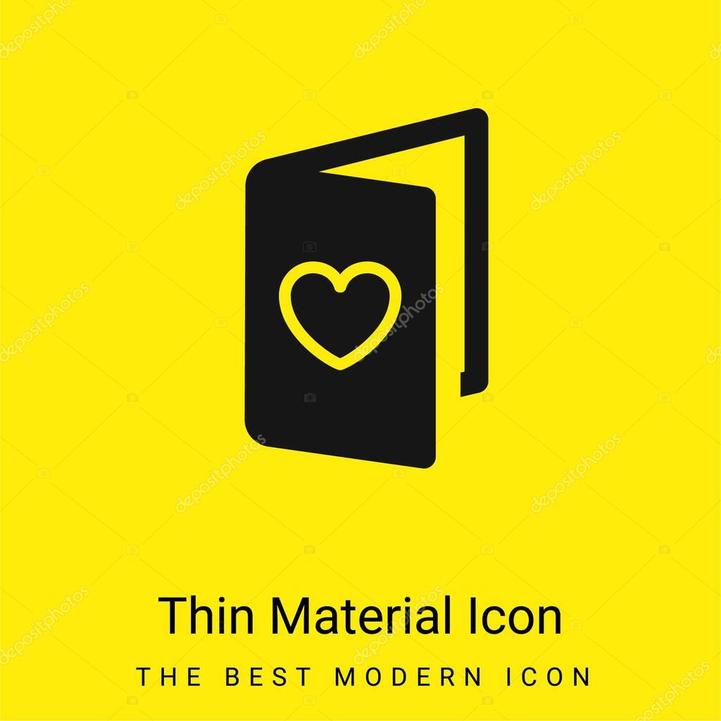 Birthday Card minimal bright yellow material icon