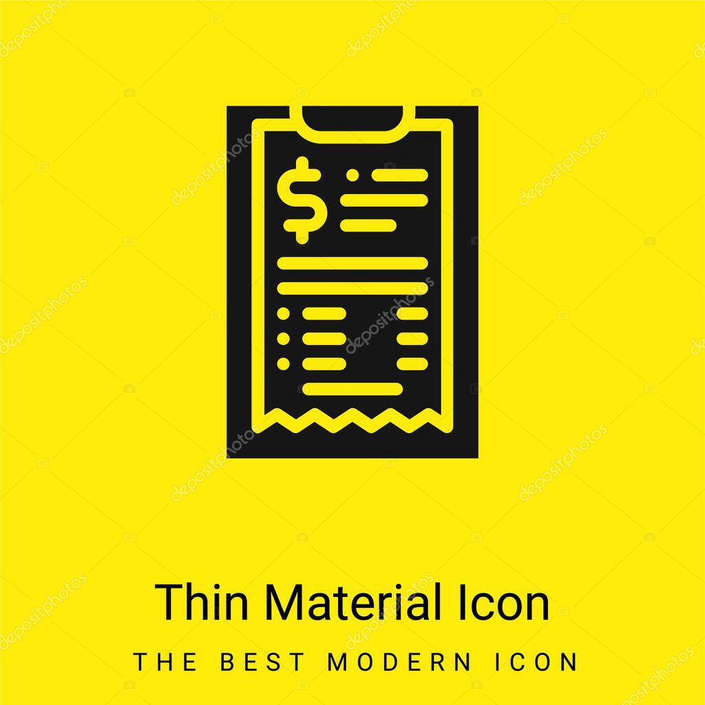 Bill minimal bright yellow material icon