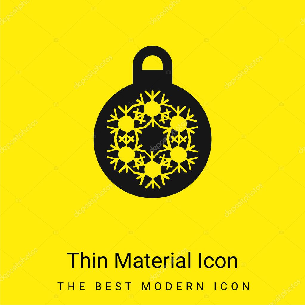 Bauble minimal bright yellow material icon