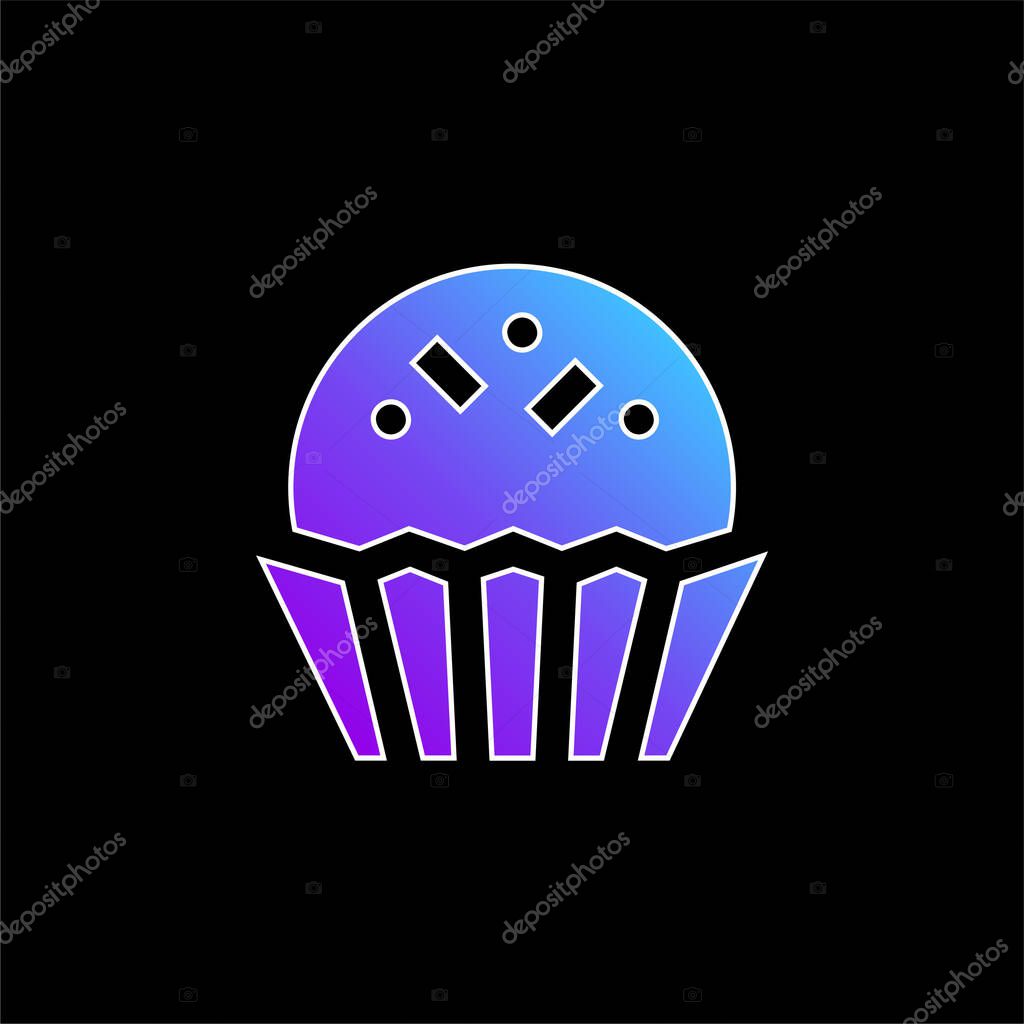 Bonbon blue gradient vector icon