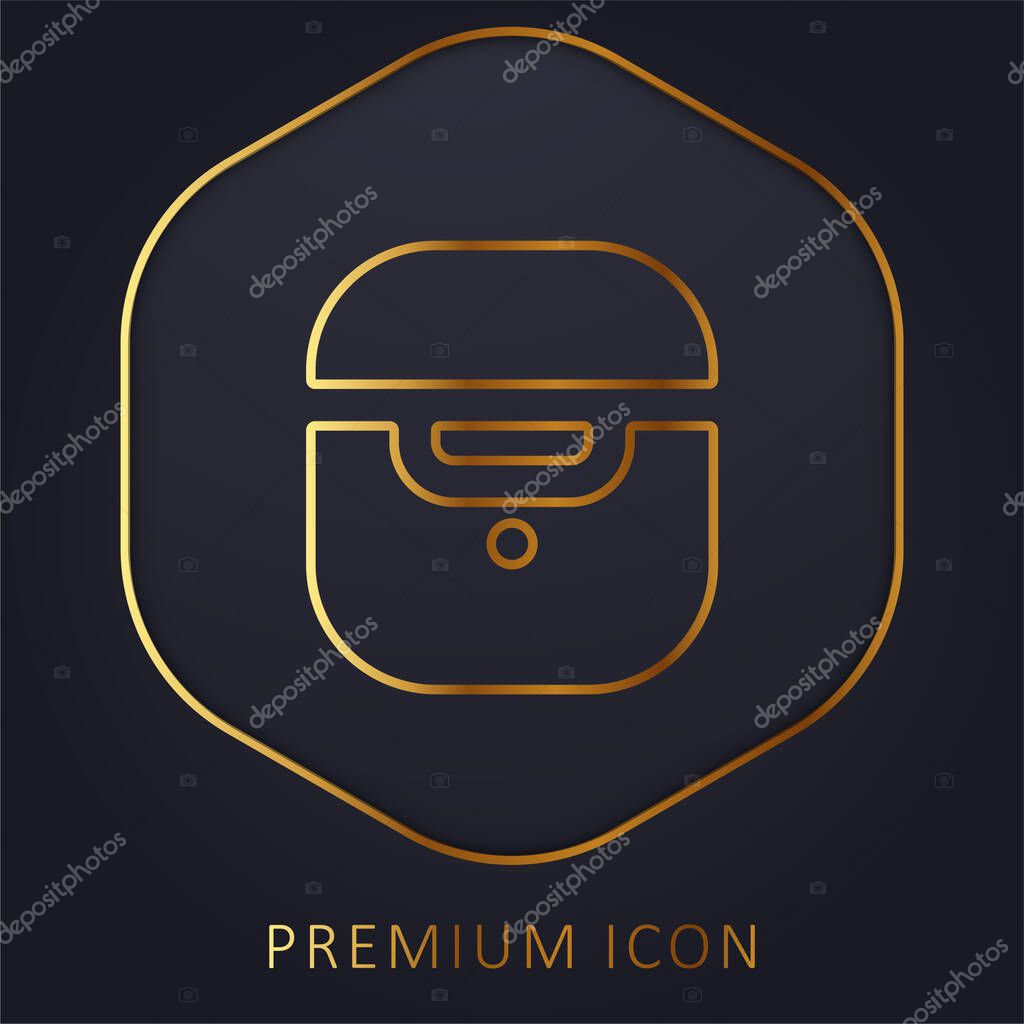 Airpods golden line premium logo or icon