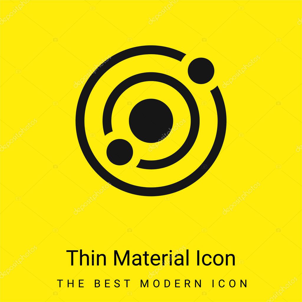 Astronomy minimal bright yellow material icon