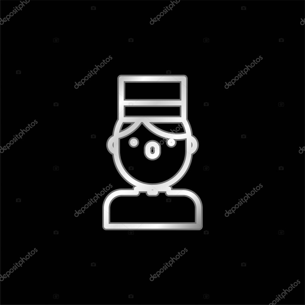 Bellboy silver plated metallic icon