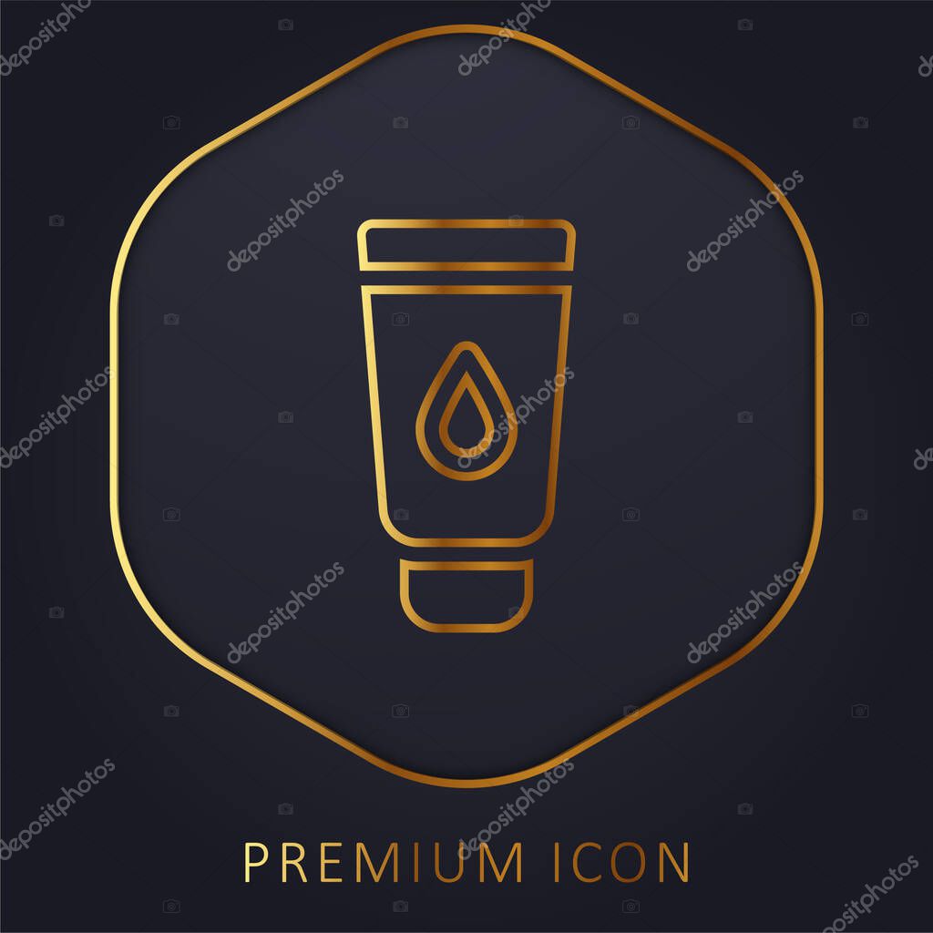 Baby Cream golden line premium logo or icon