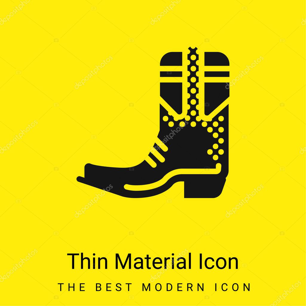 Boot minimal bright yellow material icon