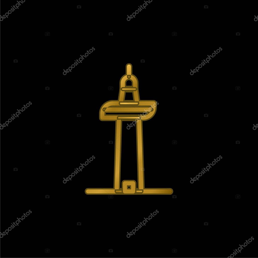 Auckland gold plated metalic icon or logo vector