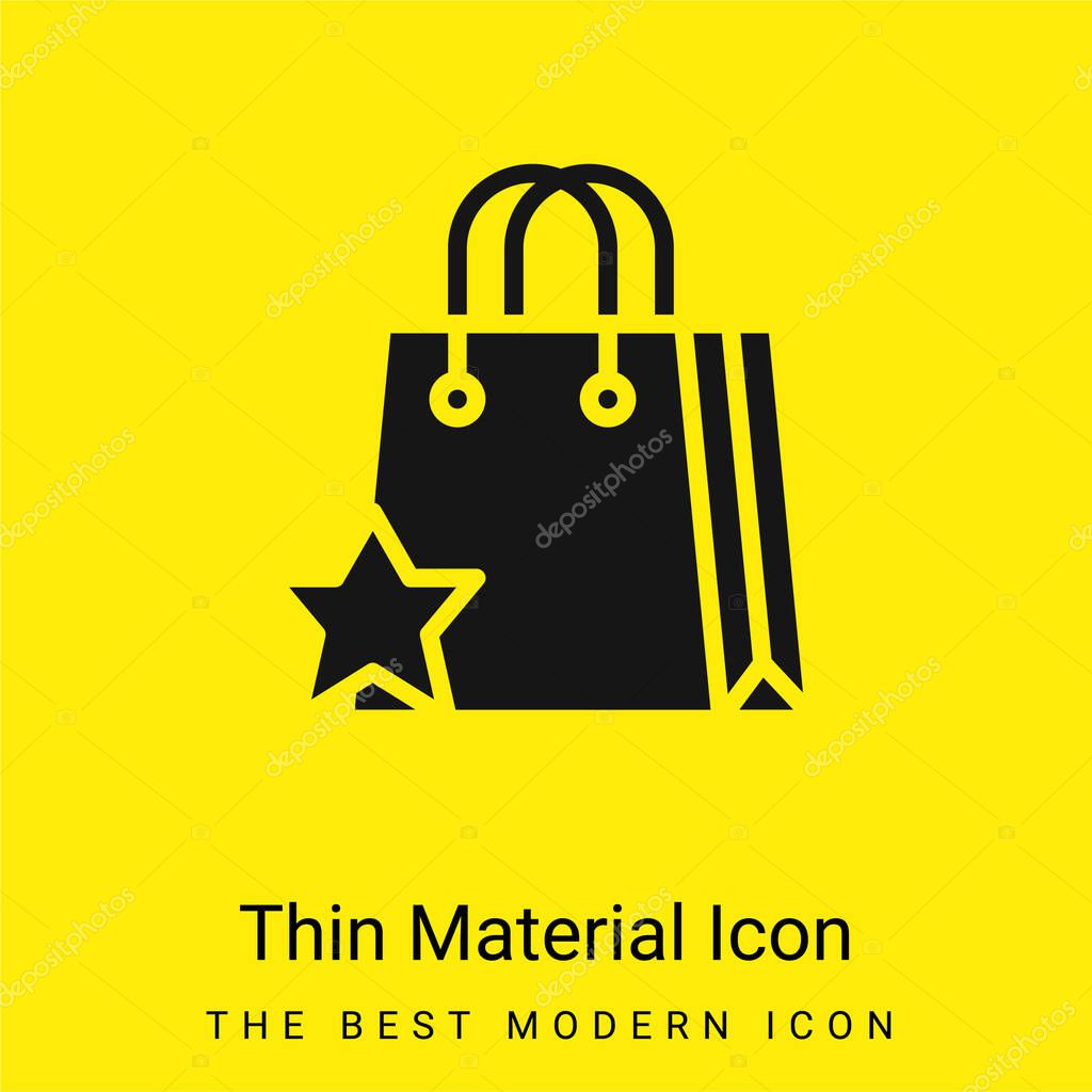 Add To Favorites minimal bright yellow material icon
